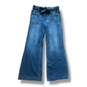Anthropologie Wide-Leg Denim Jeans in Medium Blue
